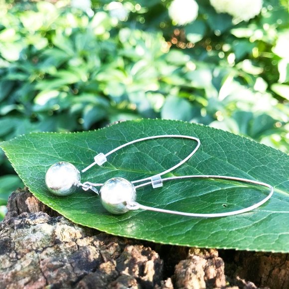 Jewelry - 925 Sterling Silver Dome Boho Earrings